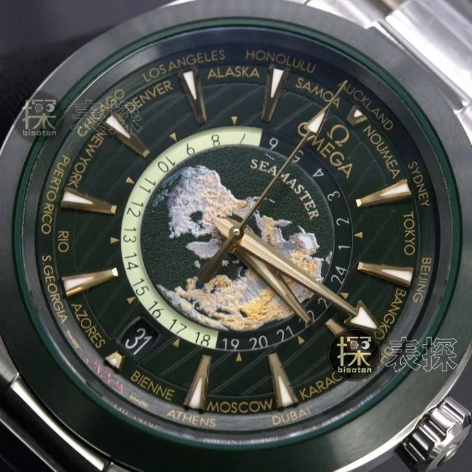 vs world time green dial, Omega1:1 watch