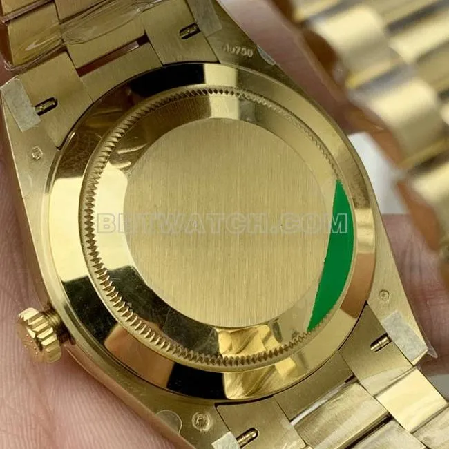 collectible watch Rolexyellow goldPPM factory Day-Date mechanical gold plate side live photo