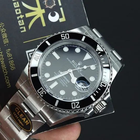 Factory C RolexBlack Submarinertop-tier watch 3235movement41mmceramic bezel mouth picture