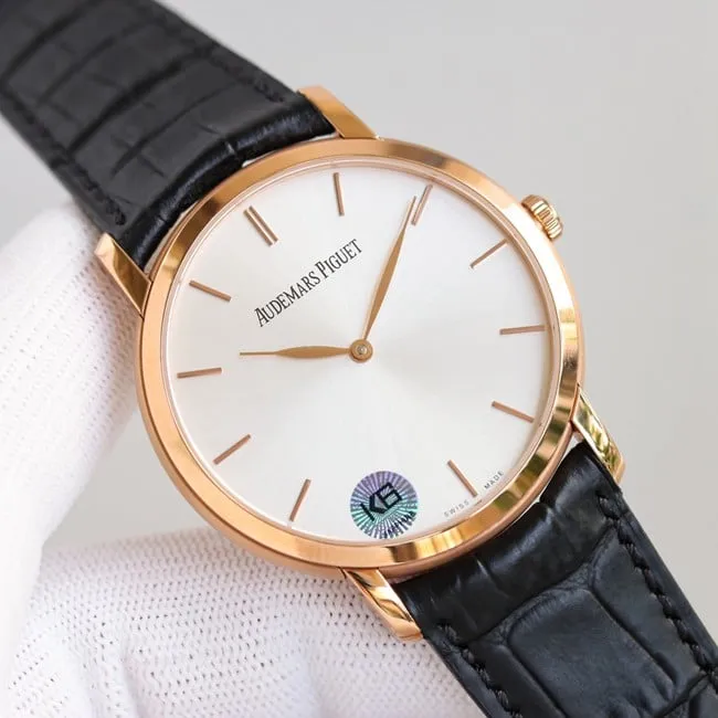 top-tier replicaAudemars PiguetJULES AUDEMARS series rose gold steel case front view
