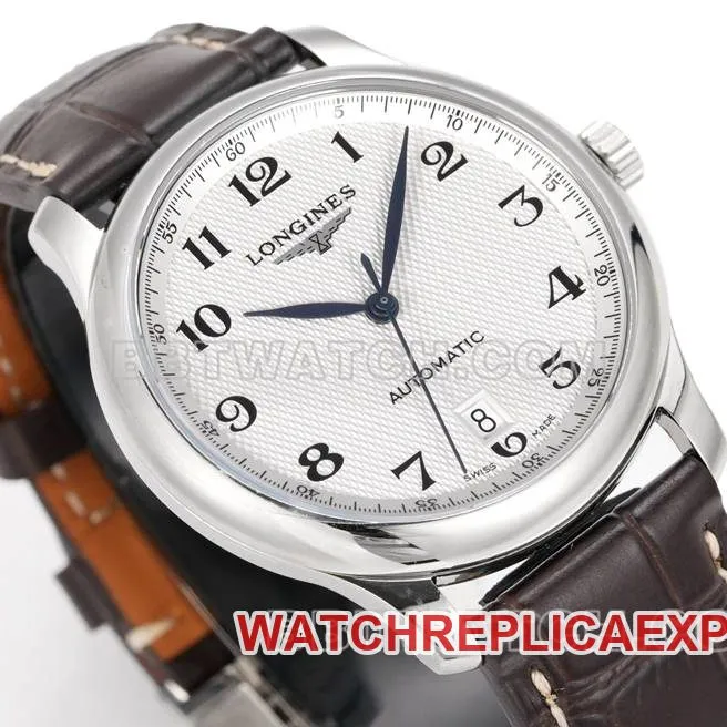 Longines collectible watch XC factory famous craftsman silver white dialL888 mechanical movementleather strap model front live photo