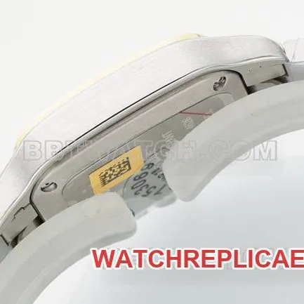 watch Santos Cartiersilver dialyellow gold circle quartz movementfront live photo