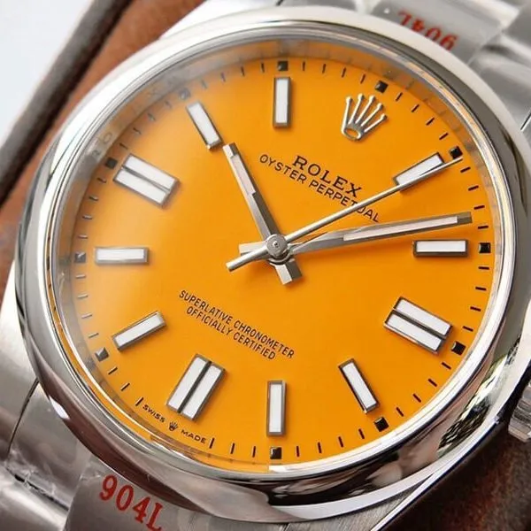 GS factory Rolextop-tier watch Oyster Perpetual Pokémon 41mm yellow plate front view
