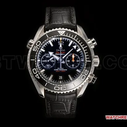 collectible watch N1 factory SeamasterOmega 600m black dial leather braceletfront live photo