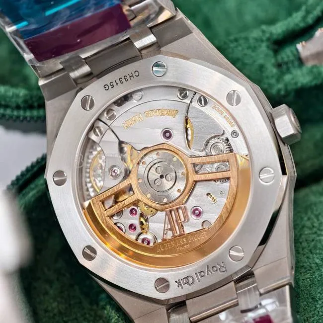 collectible watch Royal OakDDF factory Audemars Piguetblack dial4302 mechanical 15510front live photo