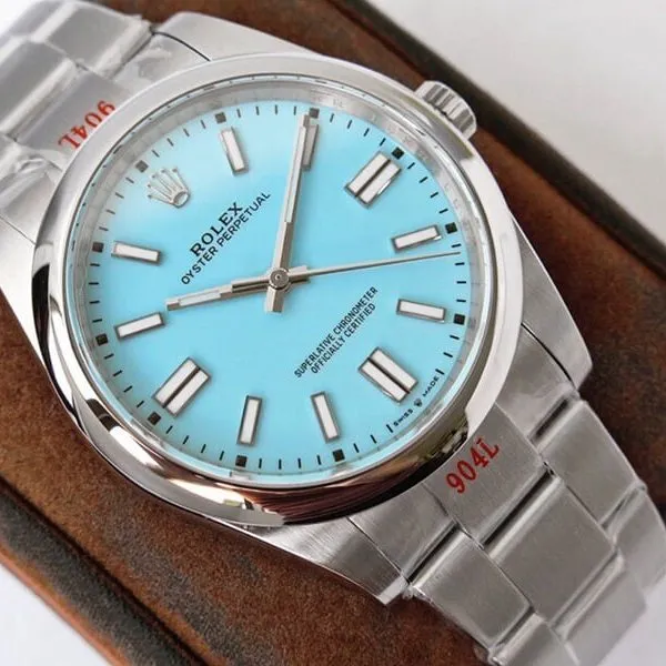 GS factory Rolextop-tier watch Oyster Perpetual Pokémon 41mm light blue dialdetail shots