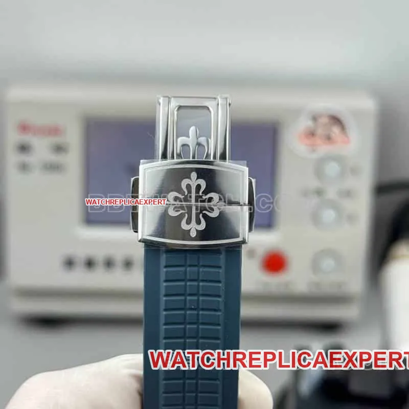 PP factory Patek PhilippeAQUANAUTsuper gray blue dial grenade dual time zone 5164front live photo