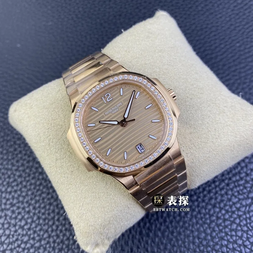 3KPatek Philippe sports elegant series 7118top-tier 1:1high-quality watch ladies gold brown plate steel bracelet model pictures and prices clasplive photos