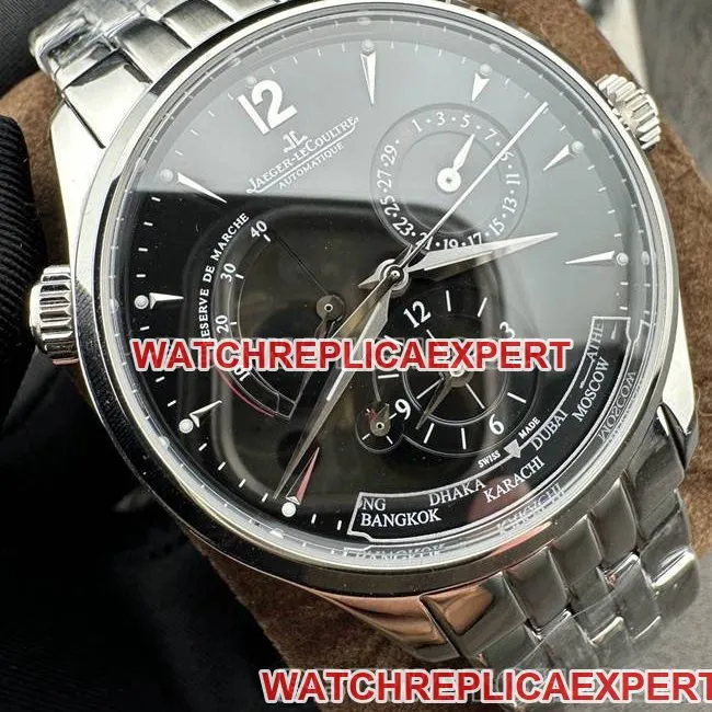 watch Jaeger-LeCoultre9F factory master black dial mechanical 1428421front live photo