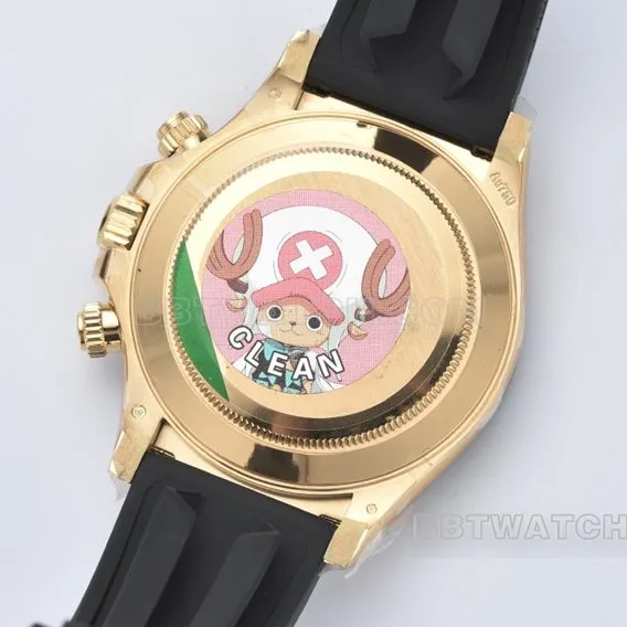 Factory C RolexDaytona1:1top-tier champagne tray yellow gold rubber m116518ln-0042caseback live photo