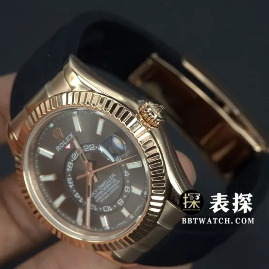 Rolex Skywalker top-tier 1:1super watch men's black dial rubber model pictures and prices front live photo