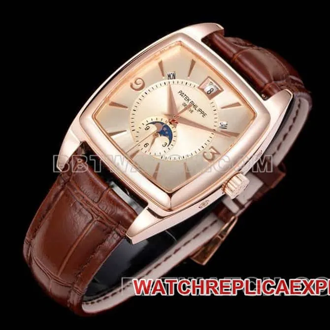 TW factory Patek Philippe complicated function timepiece 1:1top-tier silver white dialrose gold5135front live photo