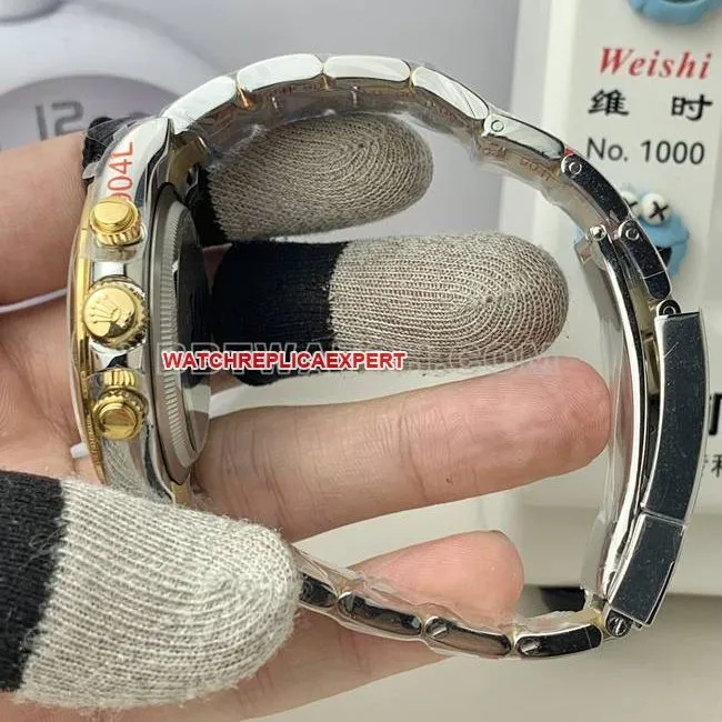 QF factory top-tier watch Rolex Daytonablack dial4131 mechanical gold braceletbraceletlive photos