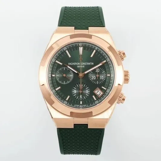 Vacheron Constantintop-tier watch green dial Zonghengsihai V3 upgraded version 41mmrubber straprose gold1