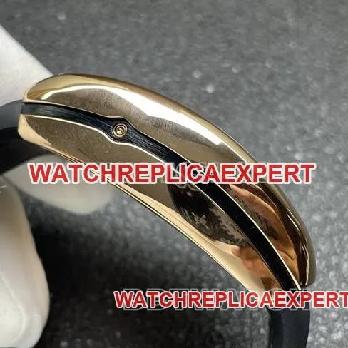 1:1replica watch Frank Muller ABF factory V45black dial gold case leather braceletfront live photo