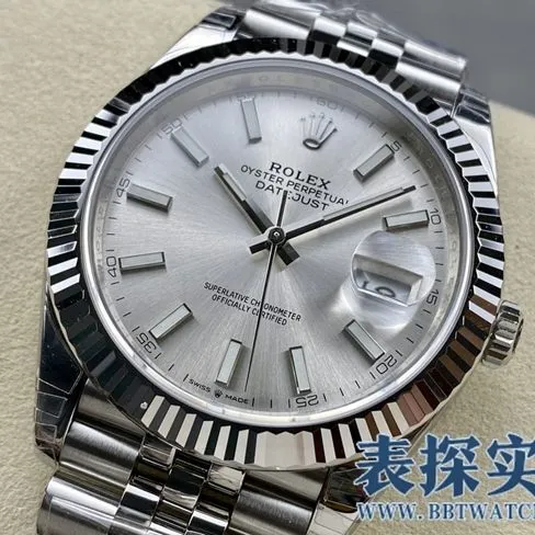 VSRolex high-quality log 41MM white steel watch_price_style picture_quality positive