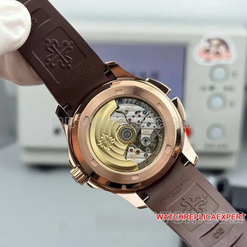 PP factory Patek PhilippeAQUANAUT1:1super brown disc grenade dual time zone 5164front live photo