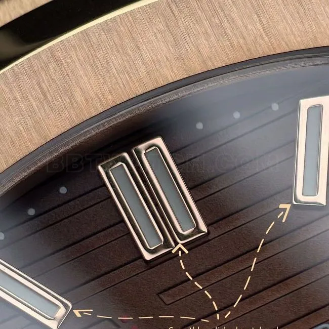 UMI factory Patek Philippe Nautilus5712 top-tier watch comparison Genuine difference front live photo