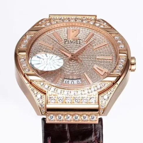 Big factory high-quality Piaget POLO series Gypsophila 18Krose gold men's watch front view