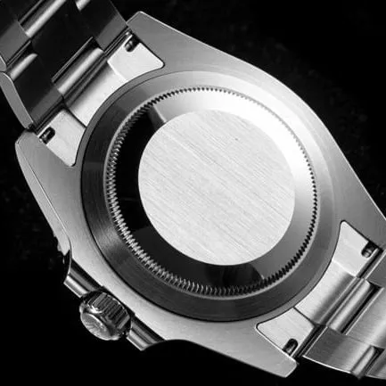 RF factory top-tier watch Rolexautomatic movementblack dialsteel bracelet men's watch front view