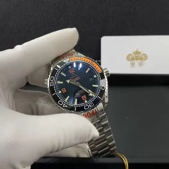 Omega Seamaster Planet Ocean Seamaster Planet Ocean 600M Orange Bezel 43.5mm Blue Men Automatic