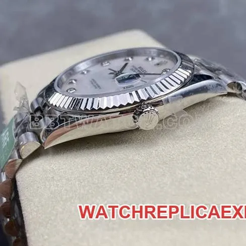 Rolextop-tier watch ARF Factory log 41mm mother-of-pearl plate 3235 steel bracelet front live photo