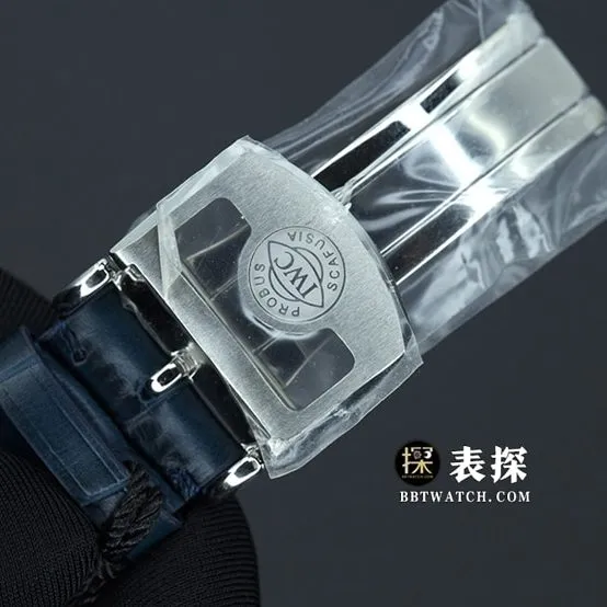 ZF FactoryIWC Portugal top-tier 1:1super watch men's white dial blue needle leather strap model pictures and prices front live photo