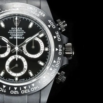 TW factory top-tier replicaRolex watch men's black dialrubber strap full automatic movement front view