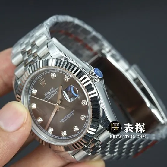 JVS FactoryRolex log watch men's black dialsteel bracelet pictures and prices front live photo