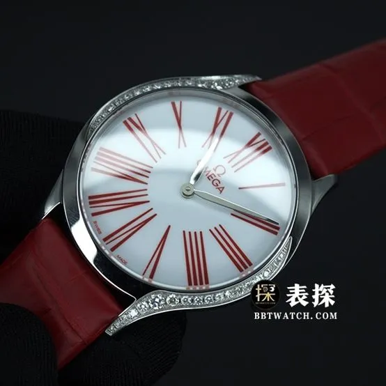 Omega Diefei top-tier watch women's white dialleather strap model pictures and prices front live photo