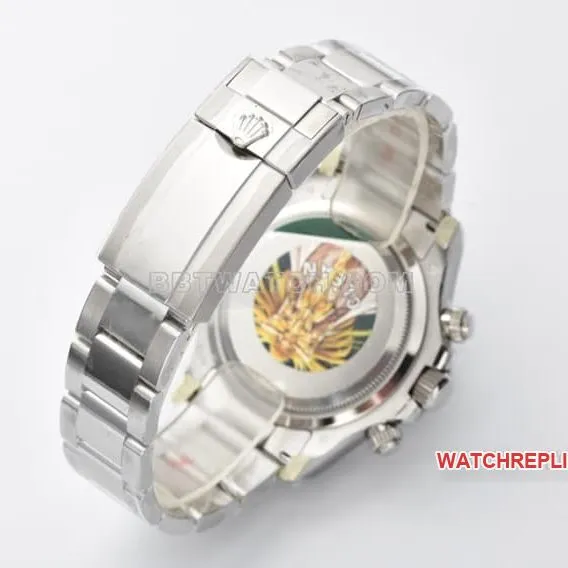 Factory C RolexDaytona1:1top-tier replicawhite gold cement gray 4131steel bracelet front live photo
