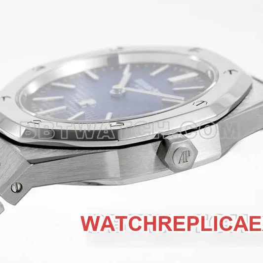Audemars Piguet top collectible watches ZF Factory Royal Oak Smokey Blue Plate 2121 movement 15202 front real picture