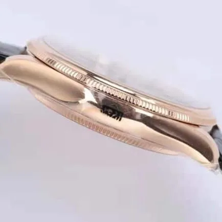 top-tierhigh-quality watch Rolex automatic movementleather strap Cellini series men's watch front view