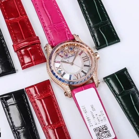2021 latest ladies watch Chopard ultimate happy rainbow T diamond 274891-5007 front view