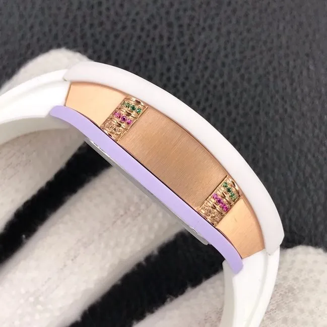 top-tier watch Richard Mille women's popular bon bon series rubber strap watch front view