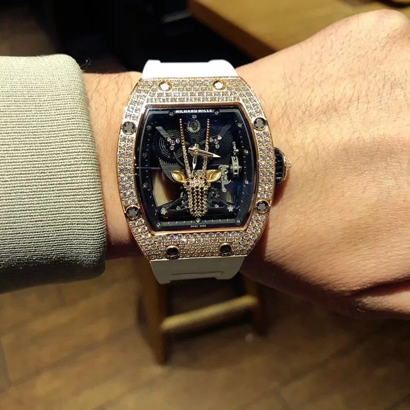 Richard Mille high-quality watch RichardMille Gypsophila series men's mechanical watch detail shots