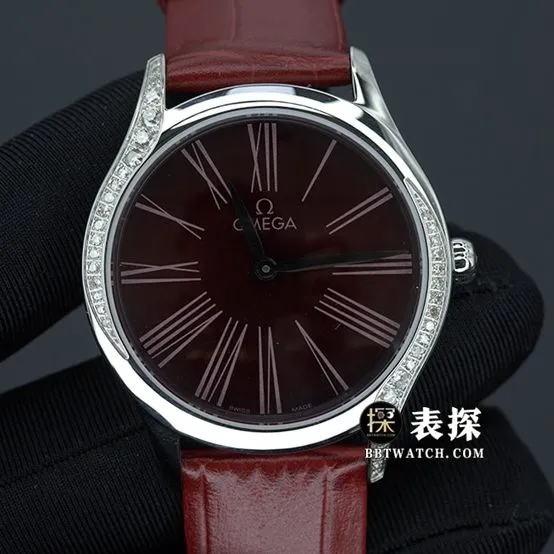 Omega Diefei top-tier high-quality watch women's red dial bracelet model pictures and prices side live photo