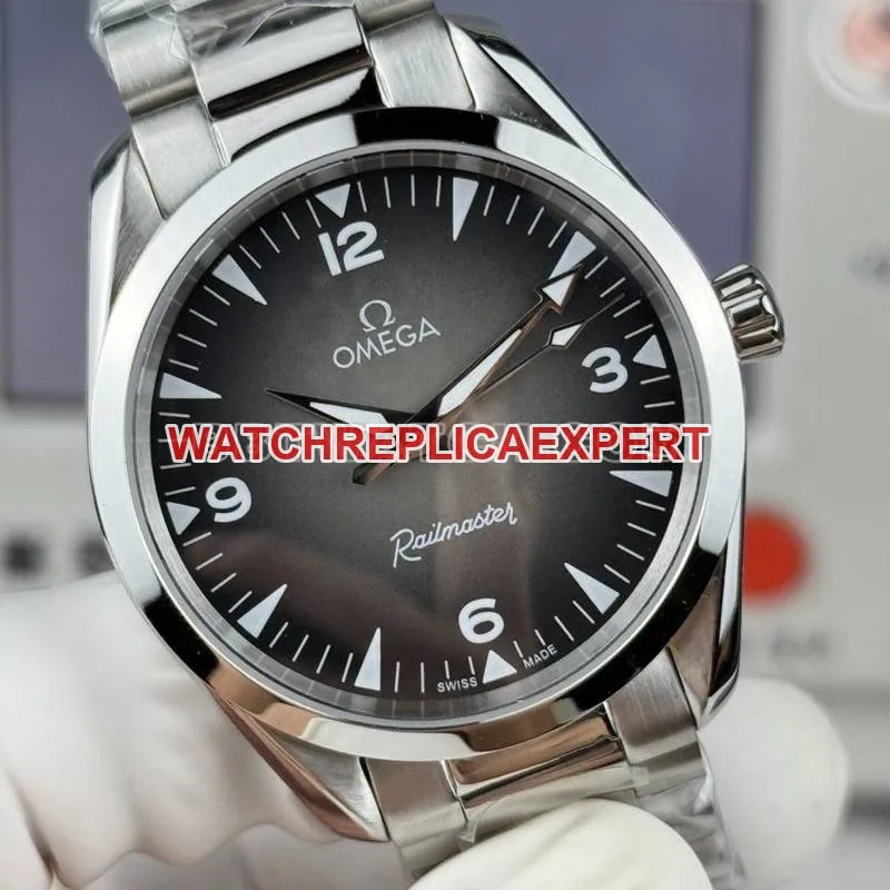 Omegatop-tier watch Seamaster gray plate 38mm steel bracelet front live photo