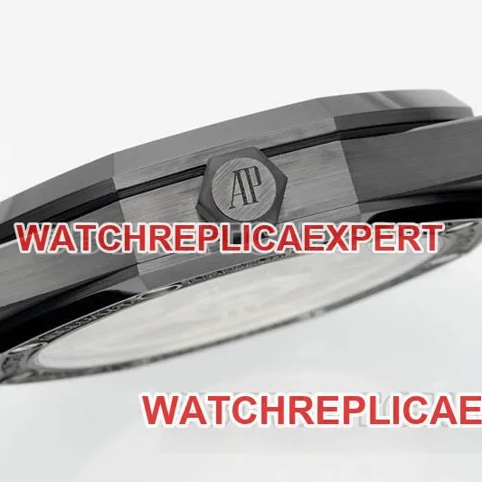 Audemars Piguet watch APS factory Royal Oakblue dialceramicsteel bracelet model 15500front live photo