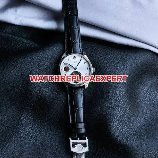 watch TUR factory IWC Portugal white dialtourbillonfront live photo