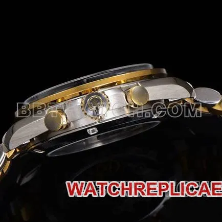 watch N1 factory Speedmaster Omegasilver dial gold steel bracelet front live photo