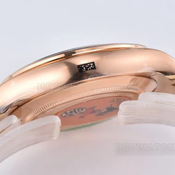 C Factory Rolex Daytonatop-tier replicarose gold chocolate disc steel bracelet model m116505-0011front live photo