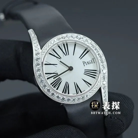 ZF Factory Piaget 69 Jewels Top Watch for Women, White Dial, Satin Strap, Real Product Photos