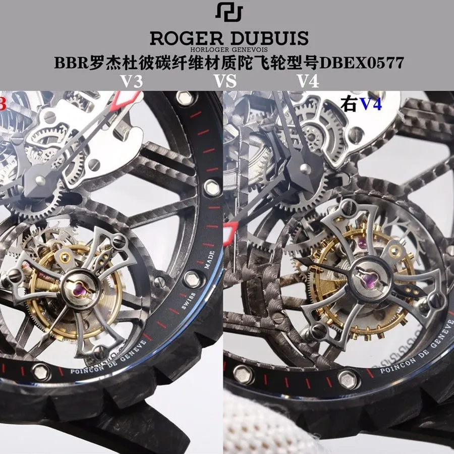 BBR factory Roger Dubuis top-tier watch king DBEX0577 real and fake comparison evaluation appearance live photos