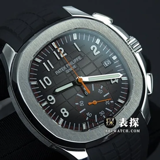 YL Factory Patek Philippe Super A Watch Men's Black Dial Rubber Strap Detailed Side View Pictures and Price