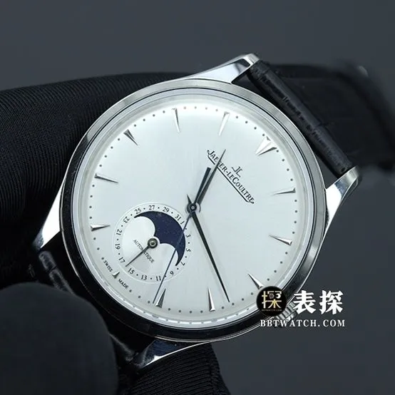GF Factory Jaeger-LeCoultre Moonphase Master top Q1368420 imitation watches men's white disk strap models pictures and price front real picture