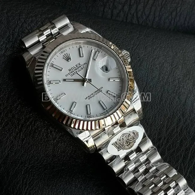 WKD Factory Watch Logograph Rolex 41mm White Dial 126331 Front Real Product Photos