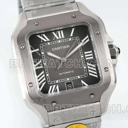 AF FactoryCartier Santos 1:1top-tier gray plate WSSA0037front live photo