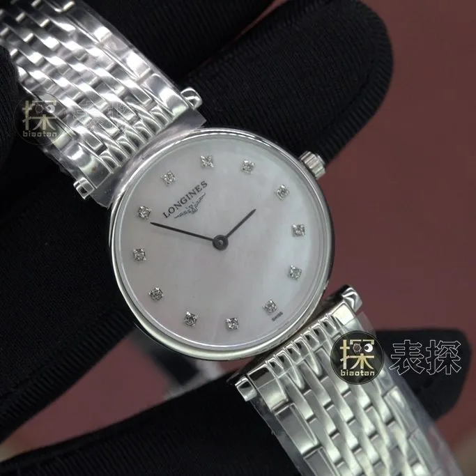 Karan Longines collectible watches Rim Diamond White Plate Steel Strap