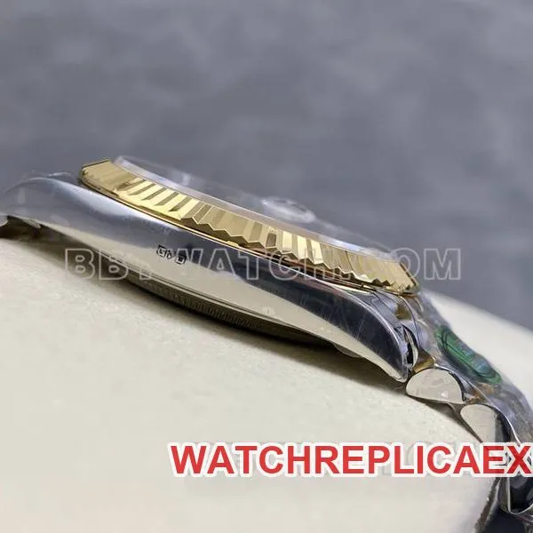 Rolex collectible watch ARF Factory log 41mmsilver dial3235 gold steel bracelet front live photo